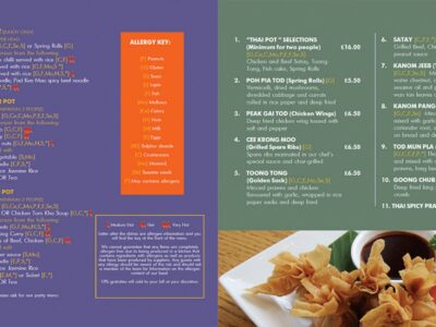 Thai Menu